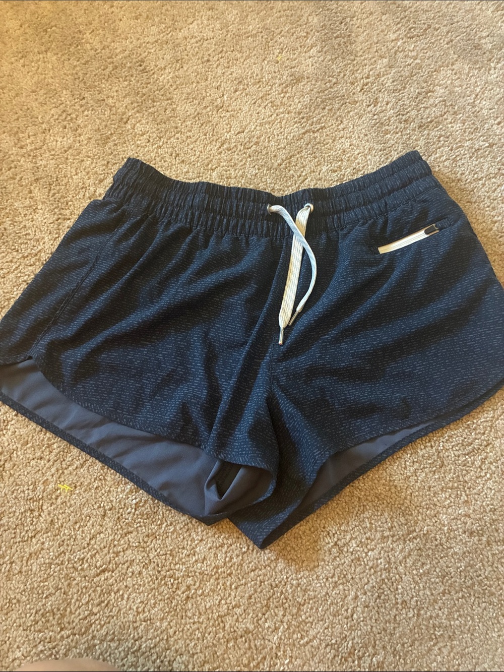 Vuori Clementine Textured Performance Running Shorts Charcoal